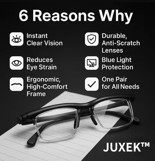 JUXEK™【ADJUSTABLE FOCUS GLASSES】See Every Moment Clearly