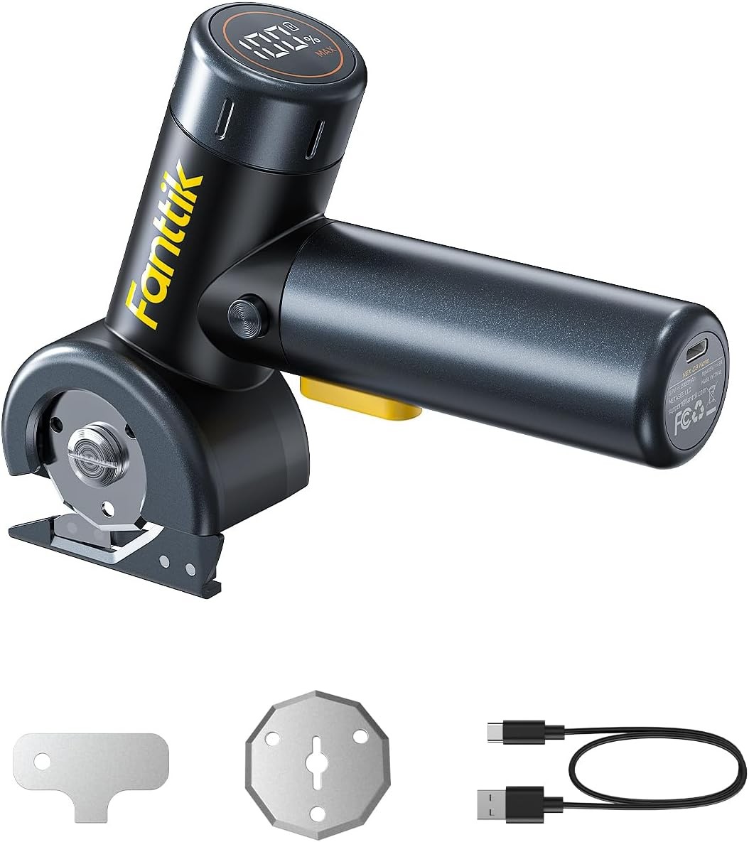 SliceMaster™ Mini Electric Rotary Scissors – Handheld Circular Cutting Machine