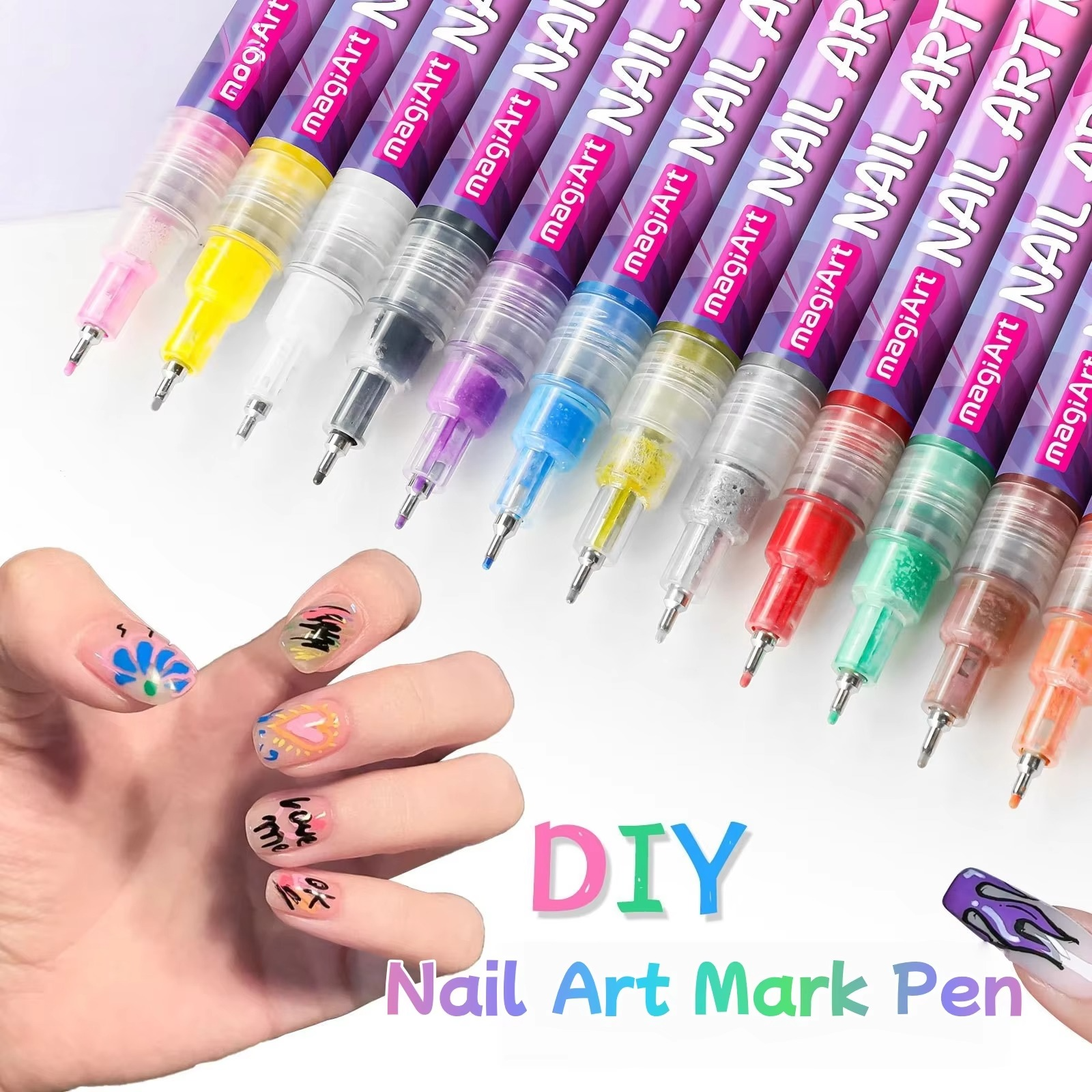 12 Colors Nail Art Pens Set🎨💅