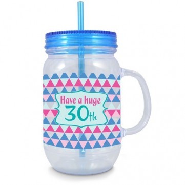 **30TH DOUBLE WALL MASON JAR 26OZ