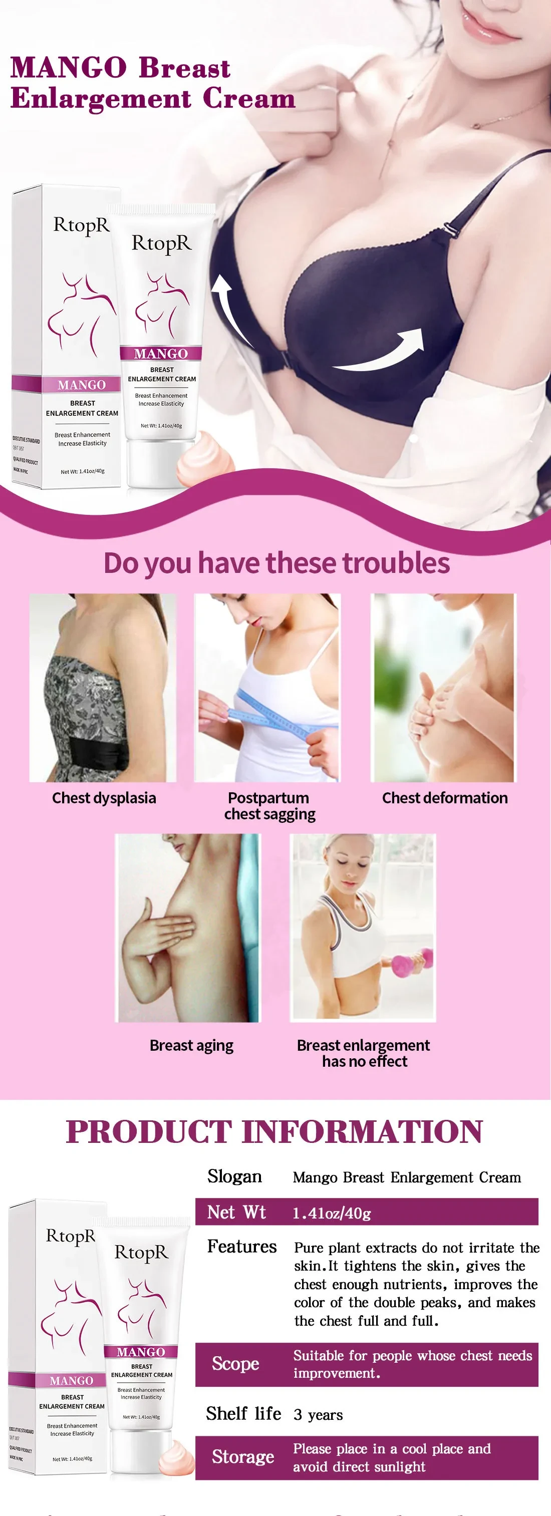 Mango Breast Cream 40g Woman Massage Cream