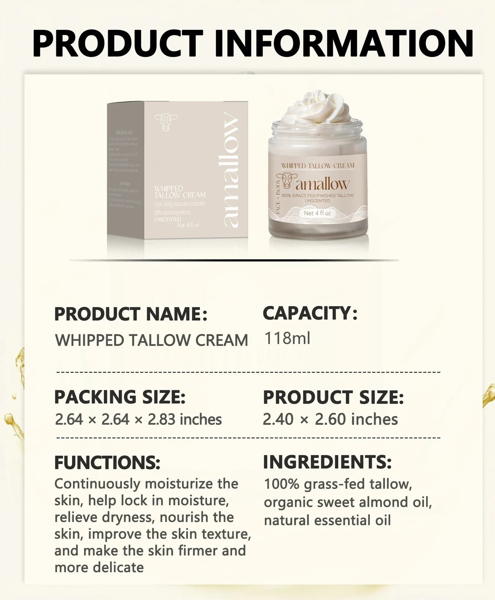 Butter Cream Moisturizing Cream Nourishing And Hydrating