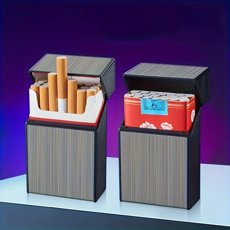 2-In-1 USB Rechargeable Lighter & Cigarette Case - Stylish Men’s 20-Cigarette Holder, Moisture-Proof & Durable