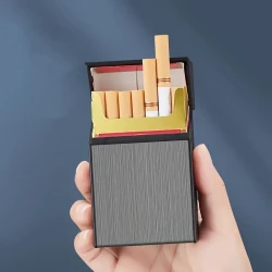 2-In-1 USB Rechargeable Lighter & Cigarette Case - Stylish Men’s 20-Cigarette Holder, Moisture-Proof & Durable