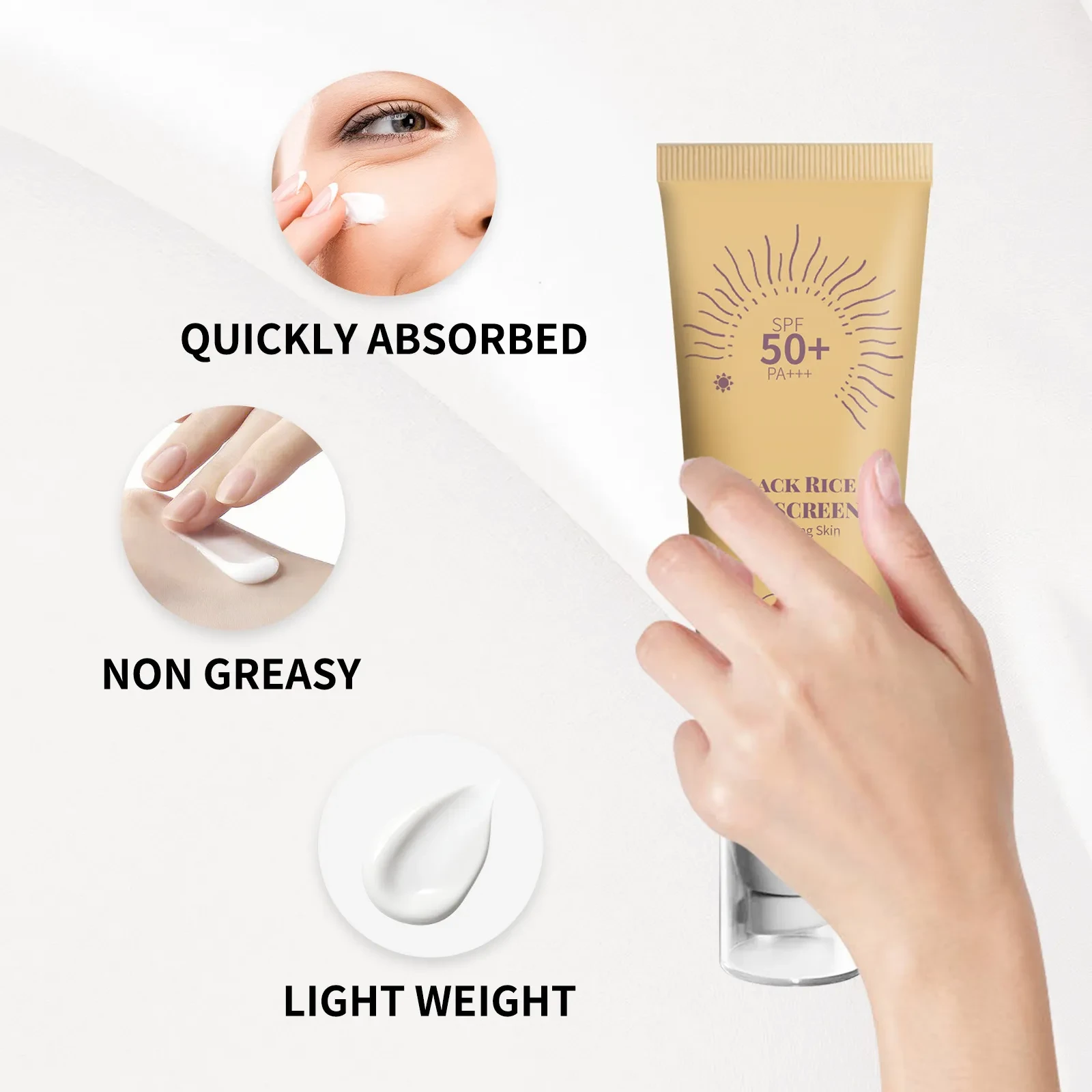 Black Rice Moisturizing Cream UV Isolation Sunscreen Cream