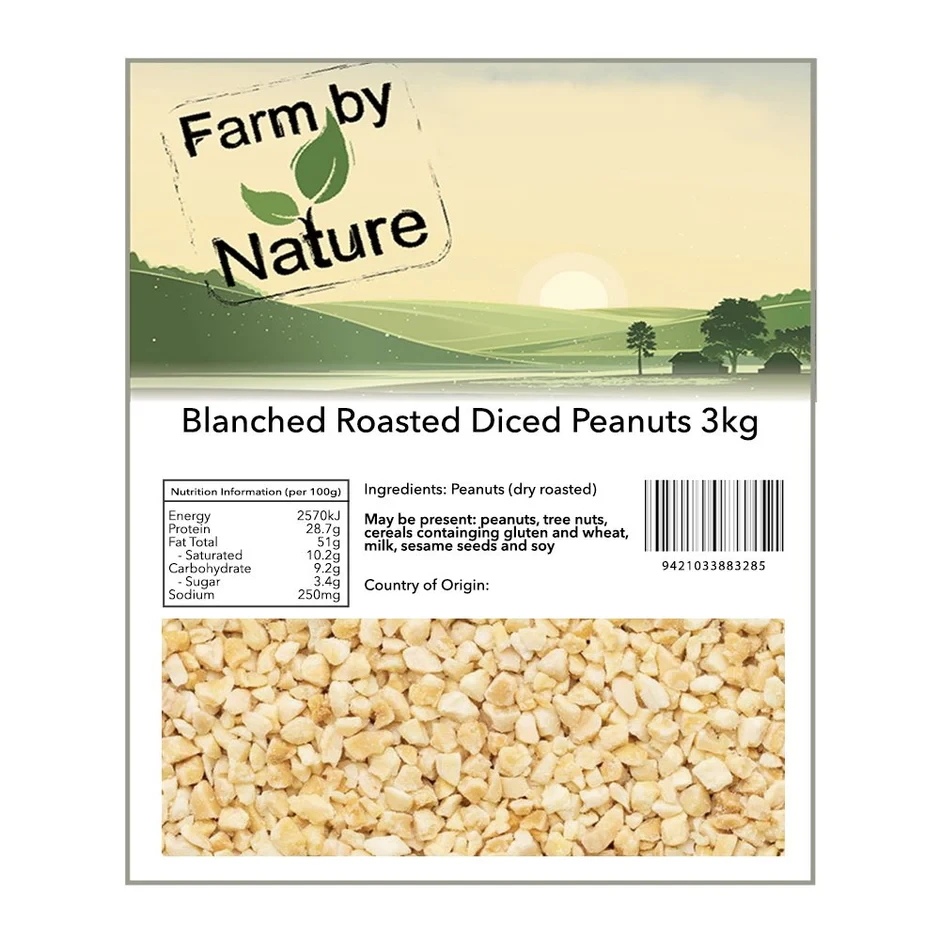 Peanuts Diced Blanched Roasted 3kg
