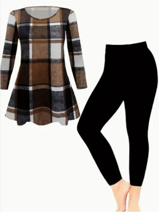 Long Sleeve Dress With Leggings