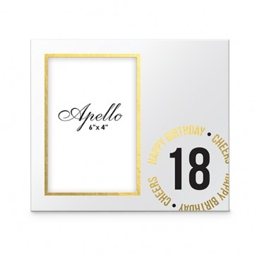 **18TH BIRTHDAY CHEERS MDF SIDE FRAME 6X4