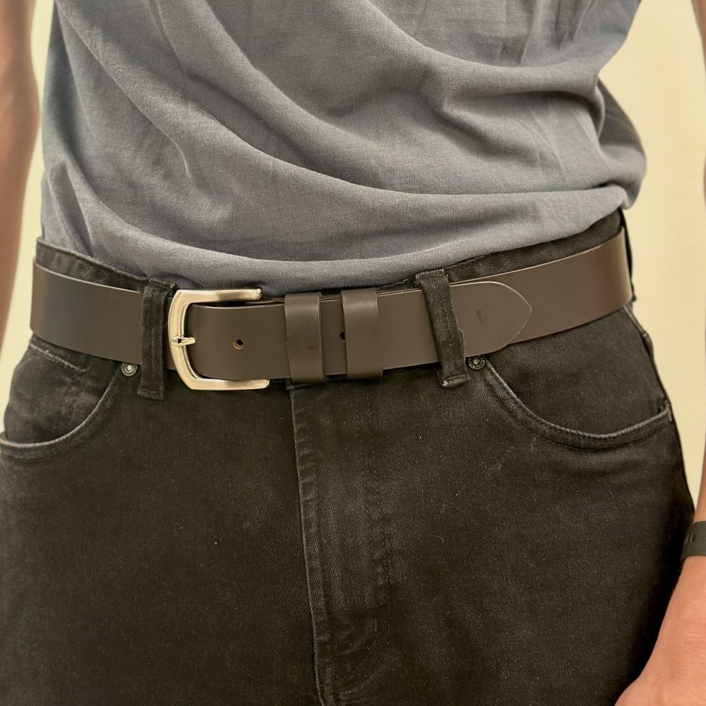 LEATHER CLASSIC BROWN BELT 38MM