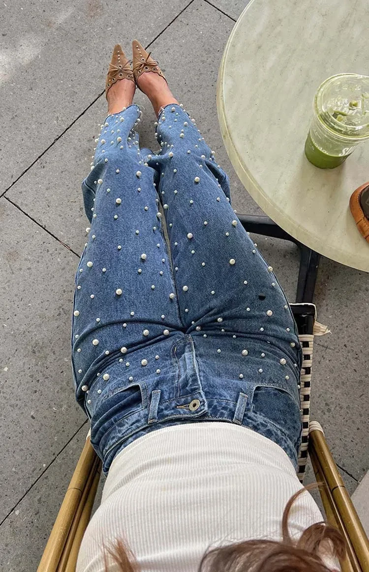 Ladies Sparkly Jeans