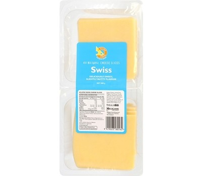CHEESE SLICES NATURAL SWISS 800GM (ECLIPSE) [CHIL]