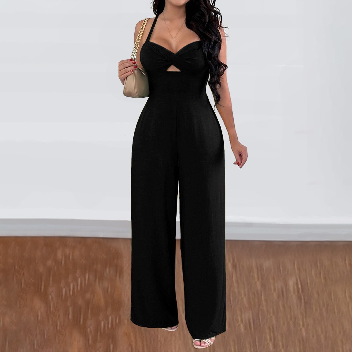 Red Backless Jumpsuit