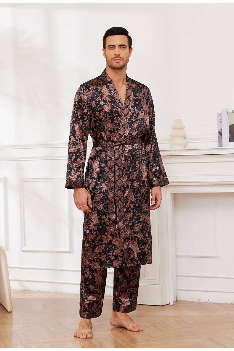 Men's Fall Thin Long Sleeve Pajamas