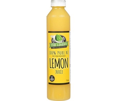 JUICE LEMON 100% PURE NZ 750ML (THE LIMERY JULE7)
