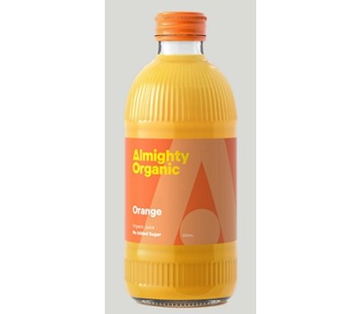 JUICE ORANGE ORGANIC 300ML 12s (ALMIGHTY JB-SO-12)