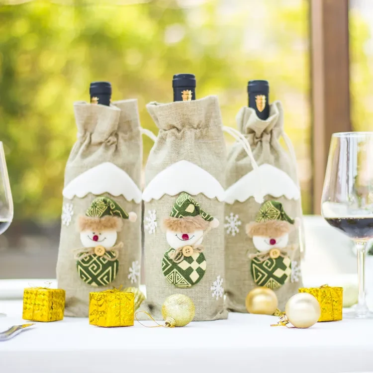 Christmas Centerpieces with Wine Bottle
