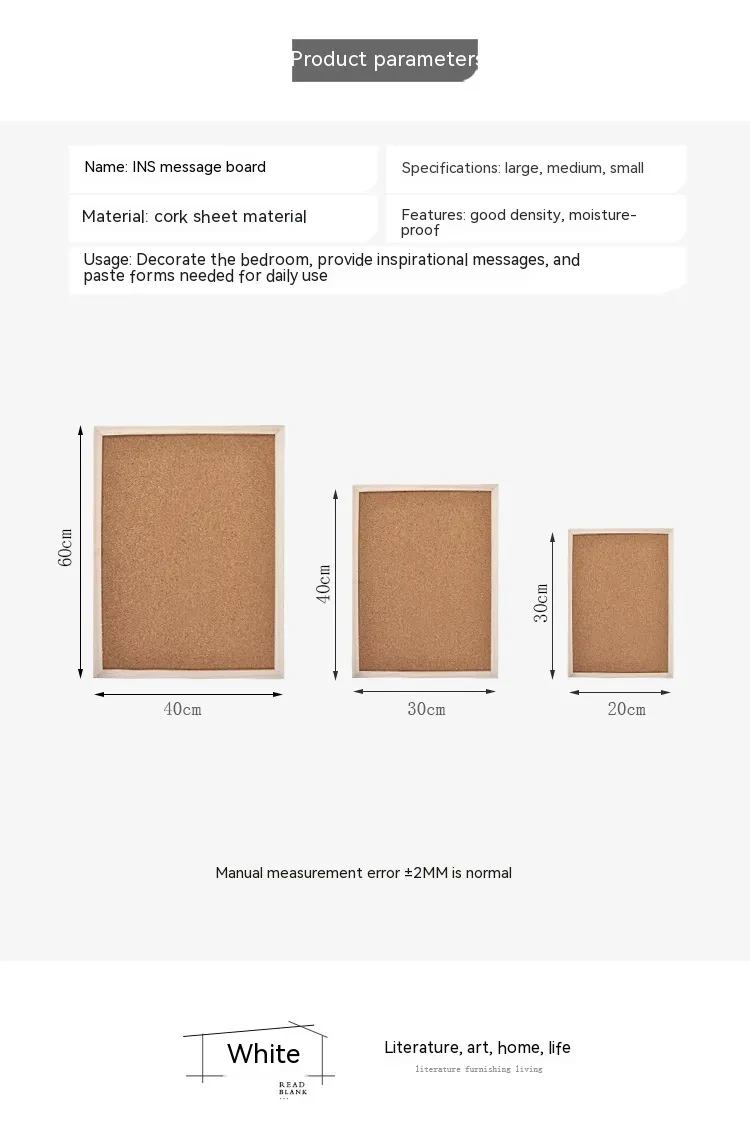 Cork Board Notice Board