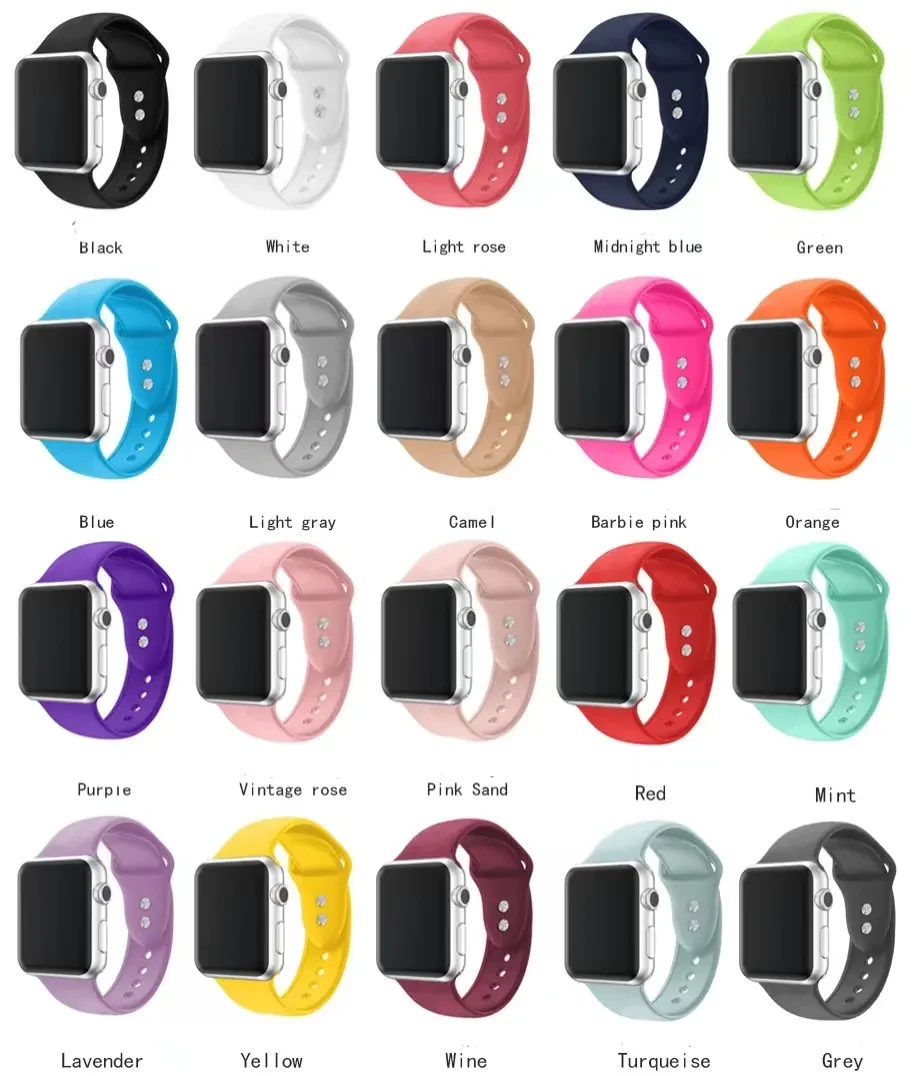 Watch Double Nail Silicone Watch Strap