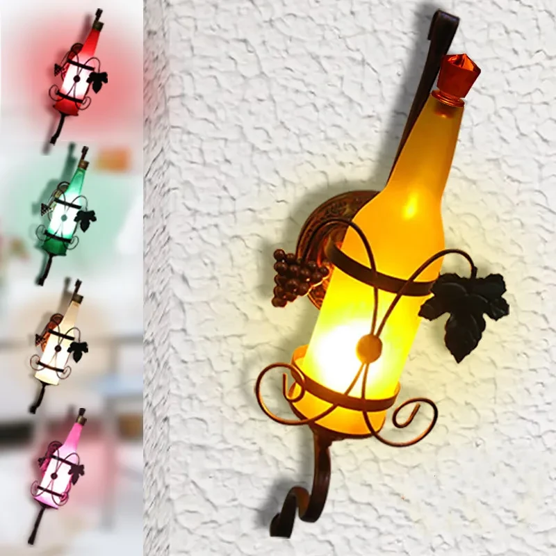 Creative Wall Lamp Bedroom Bedside Lamp Wine Bottle