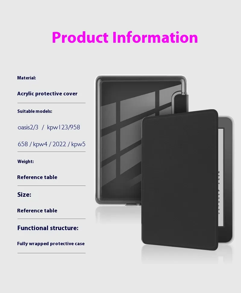 Magnetic Acrylic Protection Leather Cover