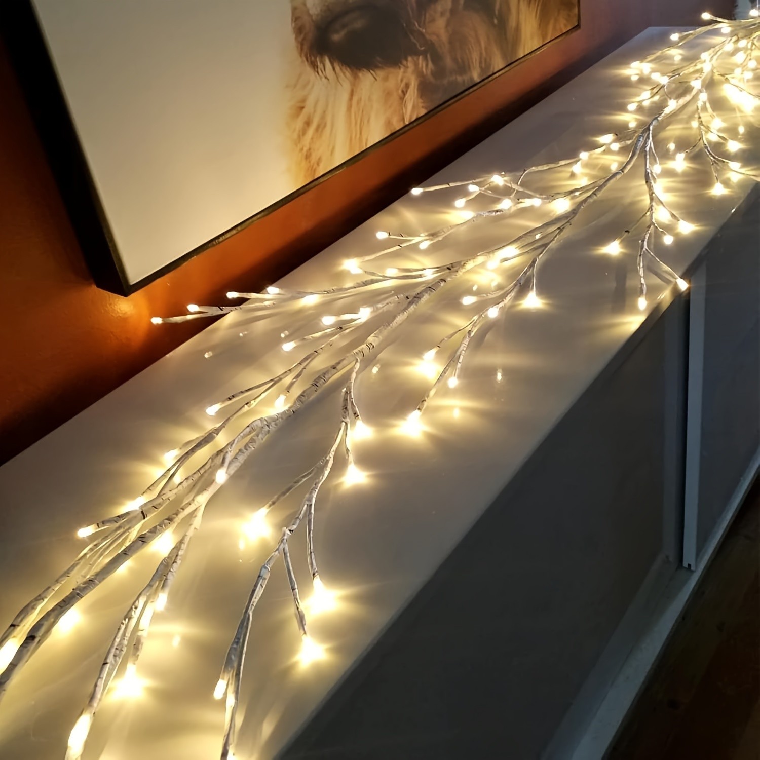 Set Of 144 LED Bendable Willow Vine Lights – USB Powered with Remote Control, 8 Modes, Indoor and Outdoor Decorative Lights