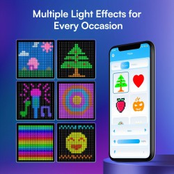 6.6x6.6ft Smart Window Light – RGB-IC Dynamic LED Curtain String Light for Indoor and Outdoor Use, Perfect for Halloween, Christmas, and Valentine’s Day
