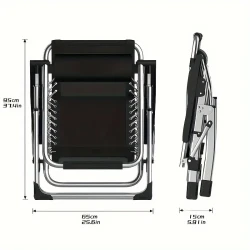 Zero Gravity Chair  Premium Outdoor Folding Lounge Chair for Lawn, Adjustable Reclining with Optional Cushion