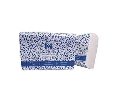 TOWEL PAPER SLIMFOLD 2PLY 230MM WHT 200s/PKT (MATTHEWS27105)