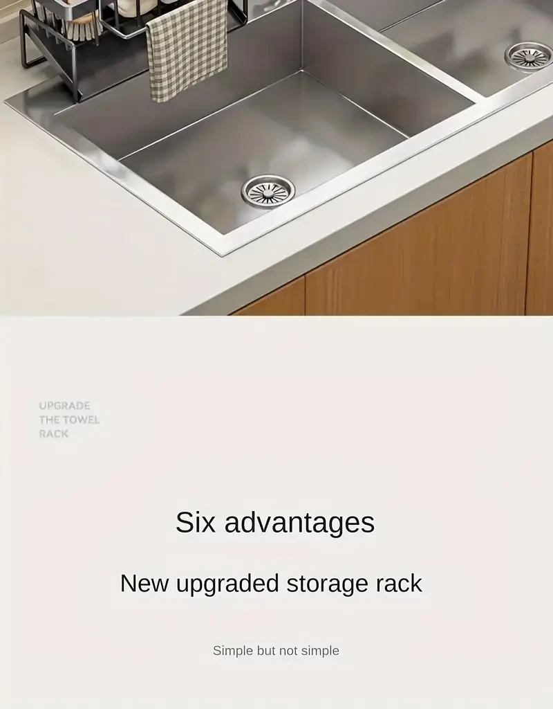 Space-Saving Storage Rack for Sponges, Soaps, Brushes & Cloths