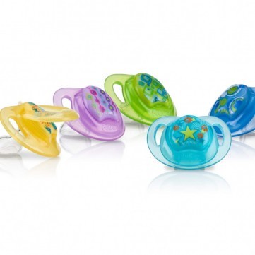 NUBY 2 PK PRIMA ORTHO PACIFIER 0-6 MTHS