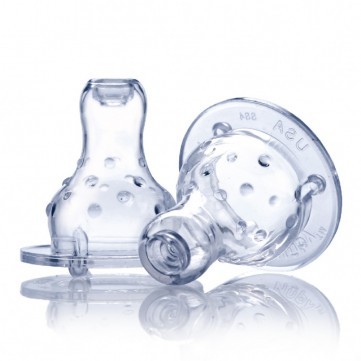 NUBY 2 PK STANDARD NECK SILICONE TEATS
