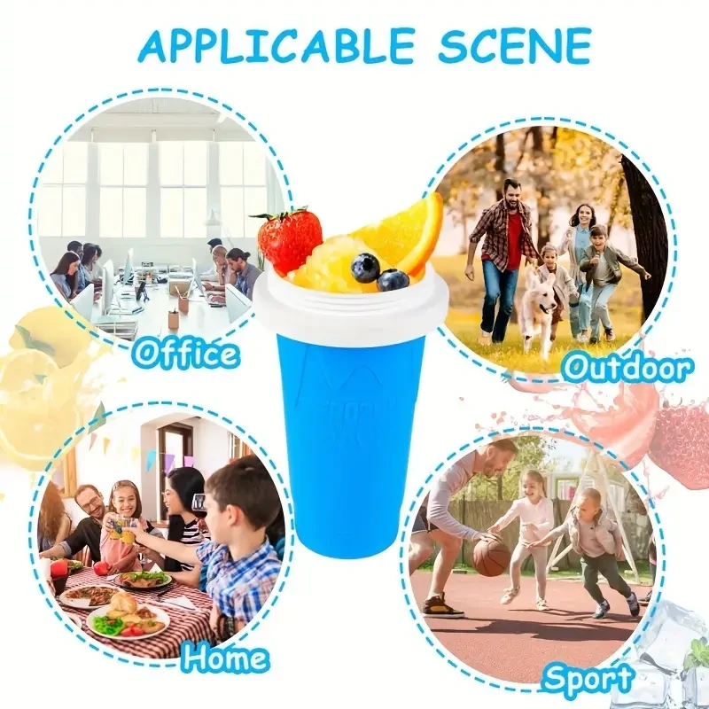 Homemade Smoothie & Ice Cream Squeeze Cup - Portable Frozen Magic Cup