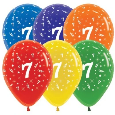 Balloons Age 7 Jewel Crystal Assortment - Pack of 25