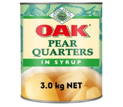 PEAR QUARTERS IN SYRUP A10 (OAK 24206)