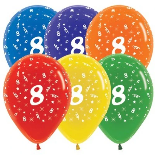 Balloons Age 8 Jewel Crystal Assortment - Pack of 25