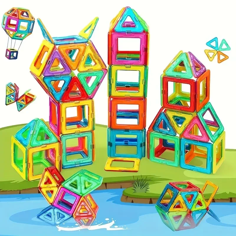 Large Magnetic Building Blocks - 3D STEM Educational Construction Set