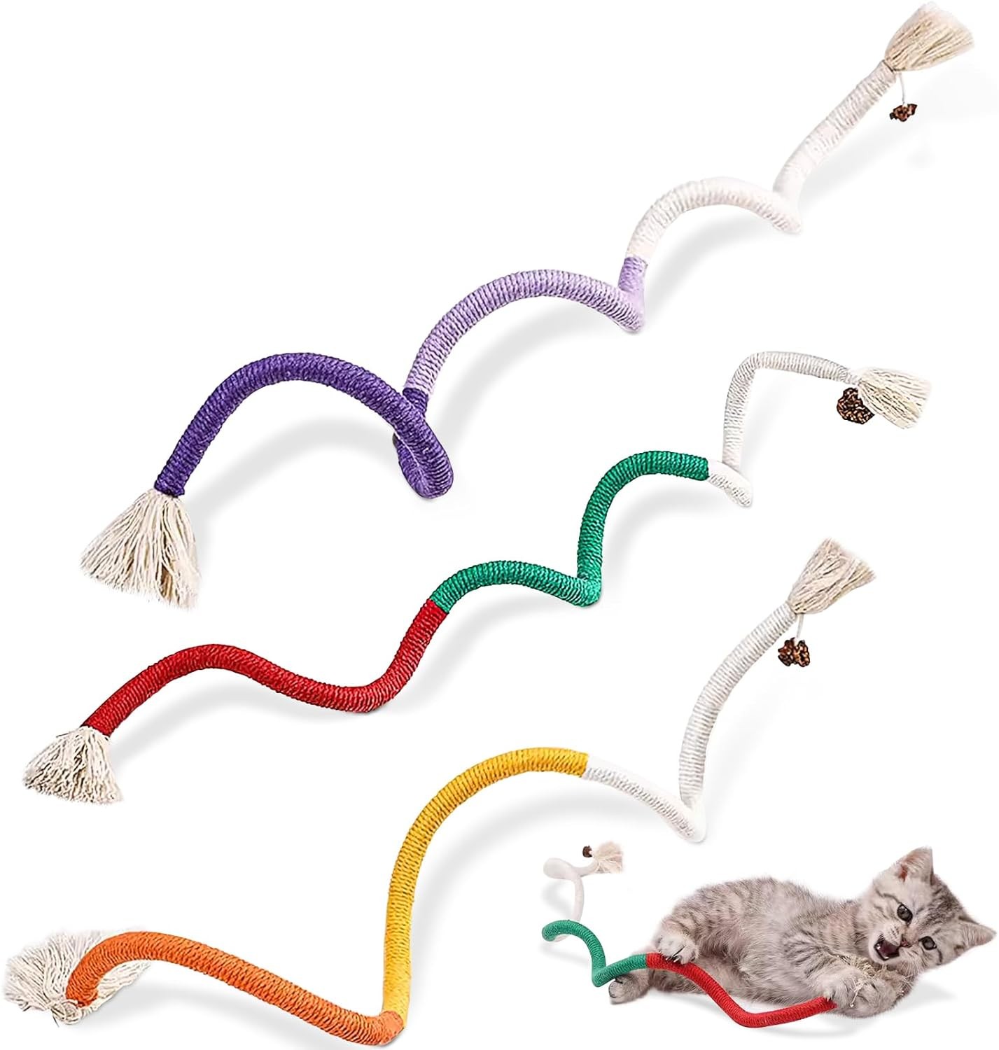 Organic Cotton Chew Rope Toys for Cats