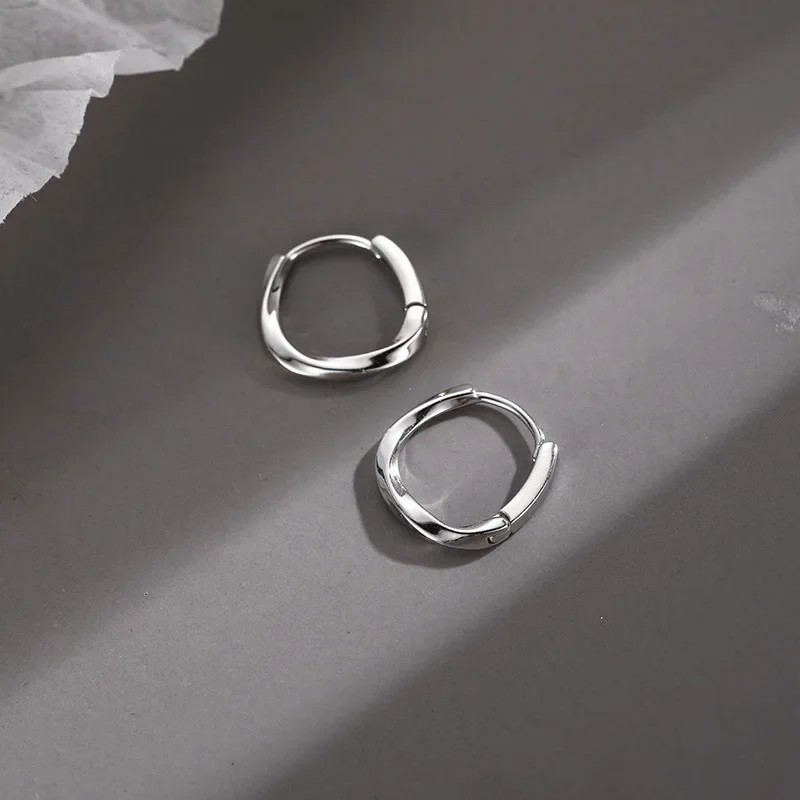 925 Sterling Silver Round Earrings
