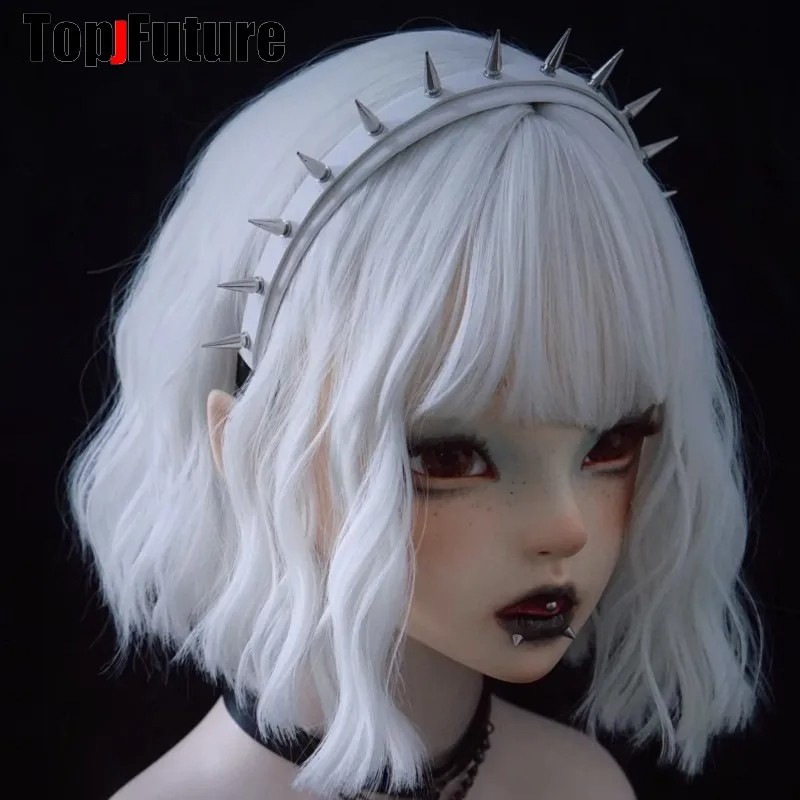 Streetwear Y2K Girl Women Gothic Lolita Cosplay Harajuku Punk Steampunk Spike Hairbands Hairband Hair Hoop
