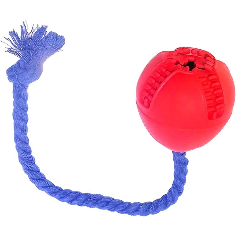 Interactive Dog Toys Crate Training For Puppies Puzzle Dispenser With Rope Reduce Stress Anxiety Dog Food Dispenser Toys Durable Dog For Aggressive Chewers