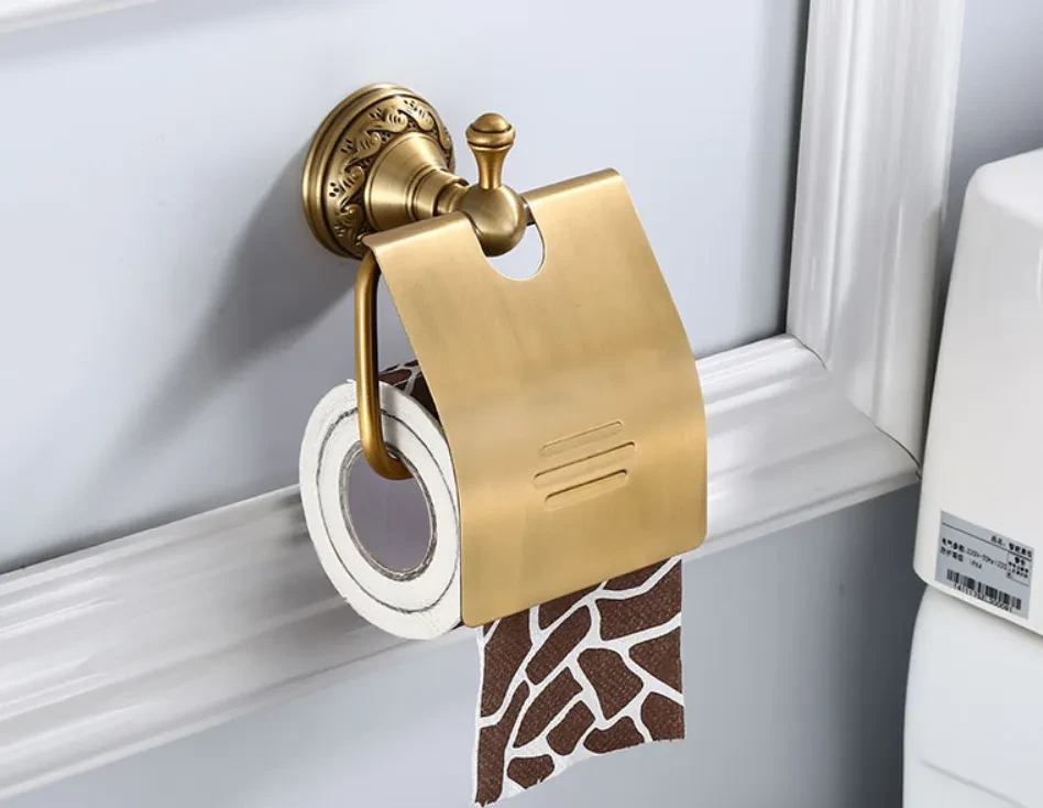 Carved paper towel holder