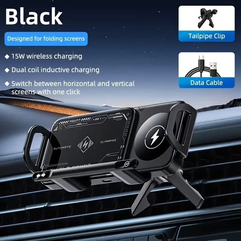 BILOLLY 2025 Smart Car Wireless Charging Phone Holder