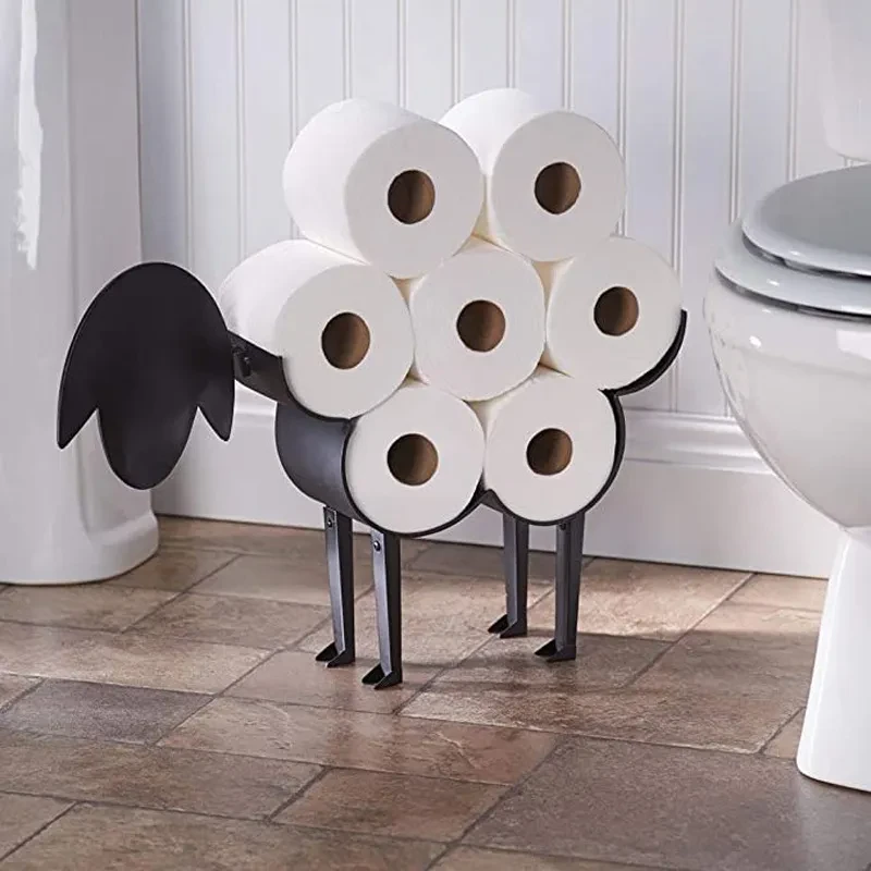 Sheep Toilet Paper Holder Wrought Iron Paper Towel Holder Sheep Toilet Paper Holder
