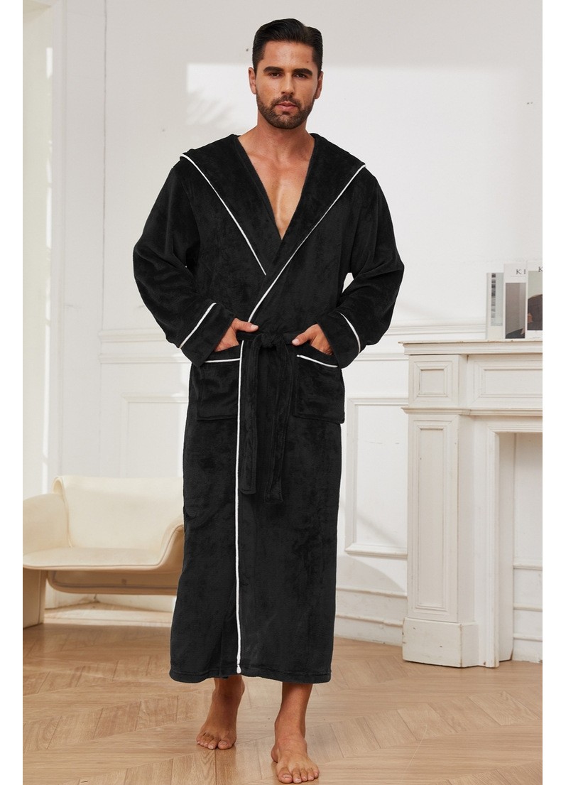 Fashion Men's Flannel Bathrobe Pajamas Women