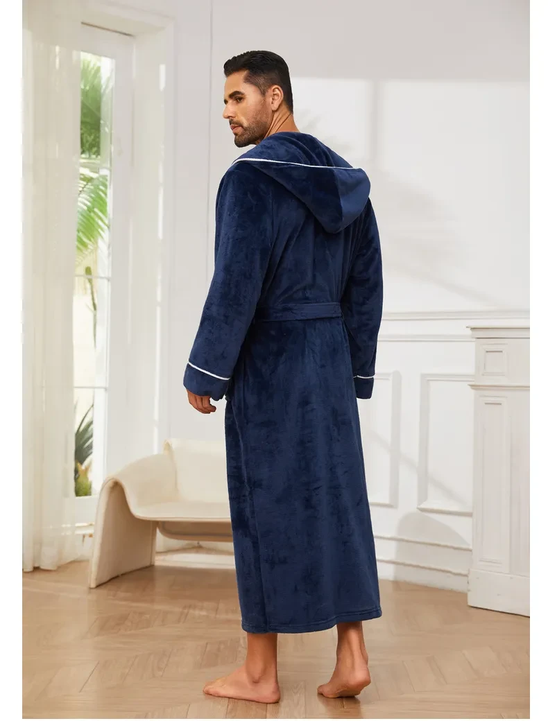 Fashion Men's Flannel Bathrobe Pajamas Women