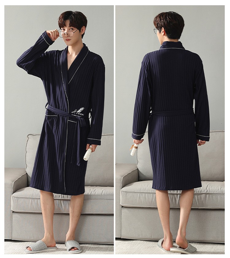 Pajamas Men's Spring And Autumn Cotton Long-sleeved Sleeping