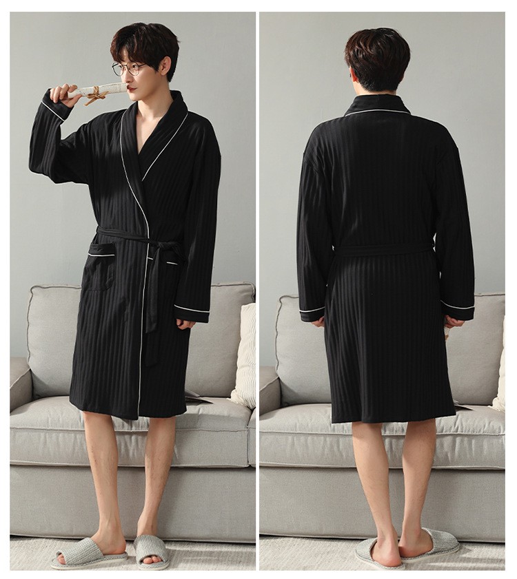 Pajamas Men's Spring And Autumn Cotton Long-sleeved Sleeping