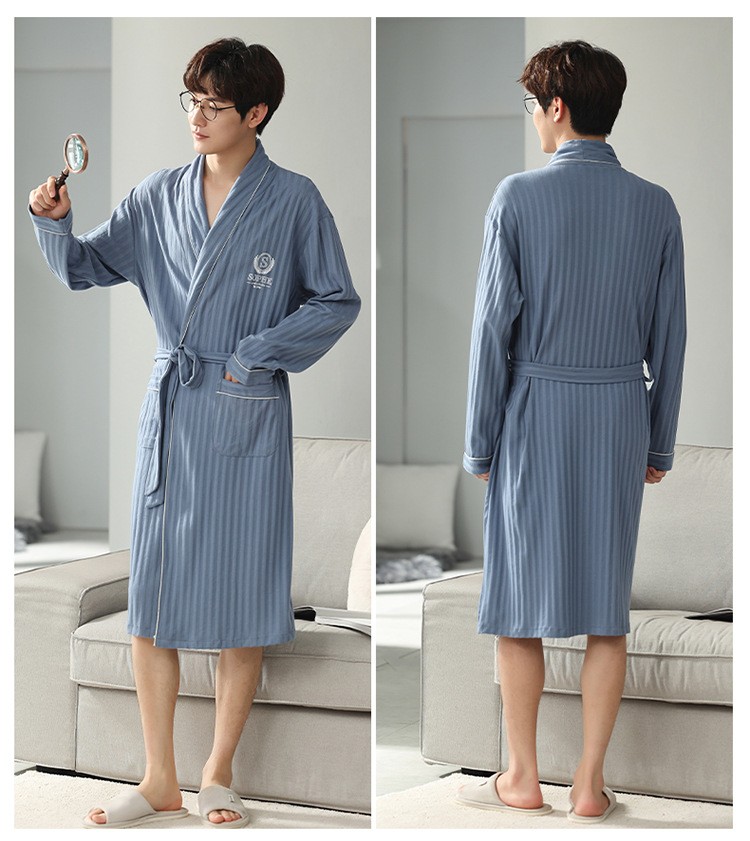 Pajamas Men's Spring And Autumn Cotton Long-sleeved Sleeping