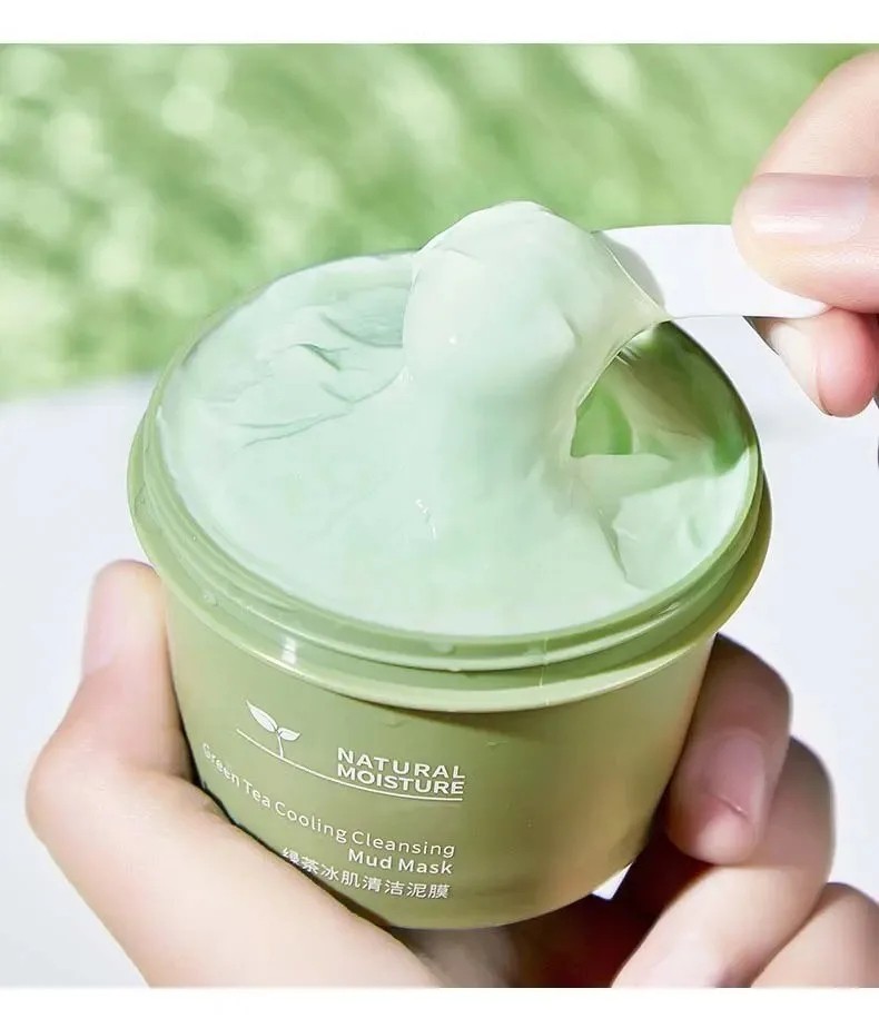 Green Tea Ice Mud Mask - Cleansing, Moisturizing, Oil Control, Blackhead Removal