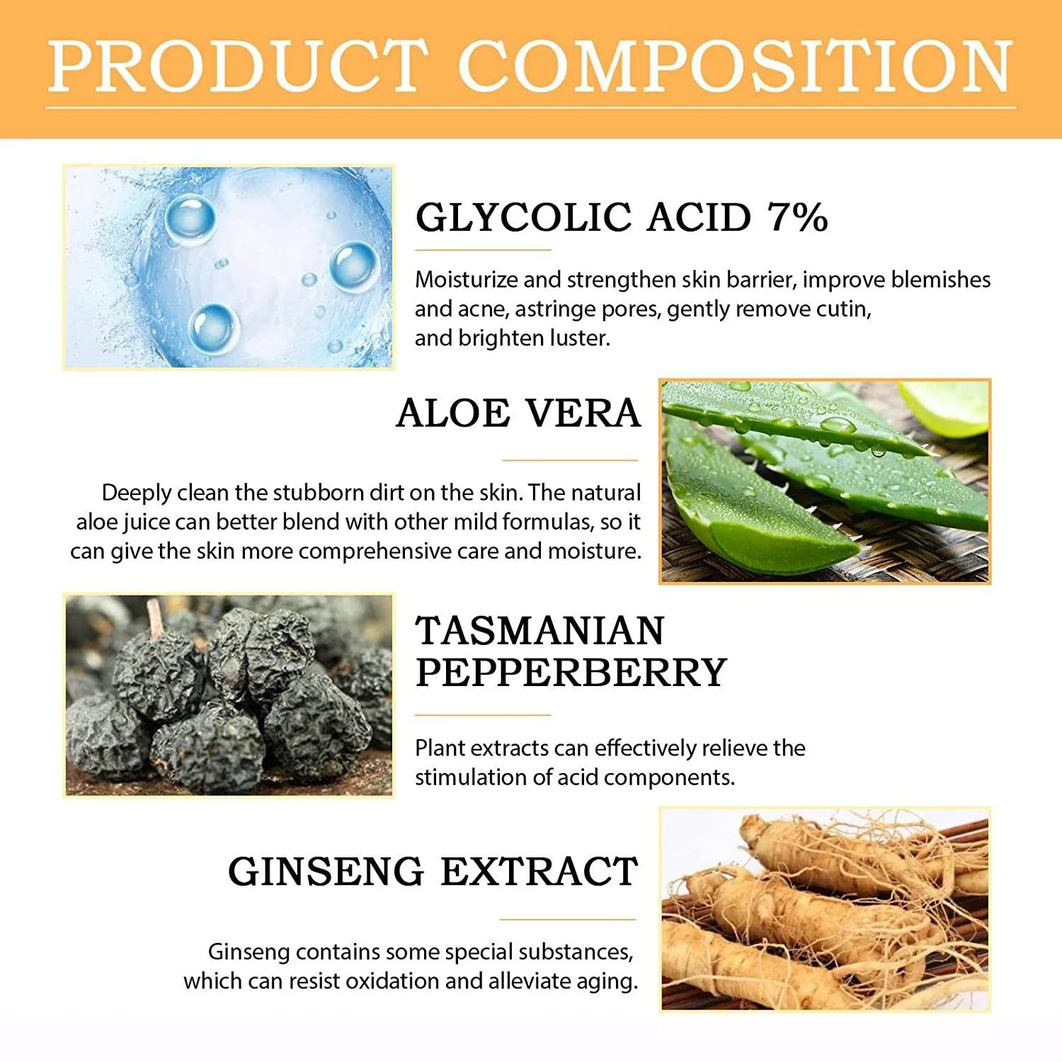 100ml Glycolic Acid 7% Toning Solution - Acne Removal, Skin Moisturizing, and Rejuvenating Lotion